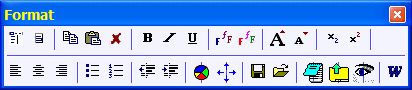 SuperMemo: rich text formatting toolbar